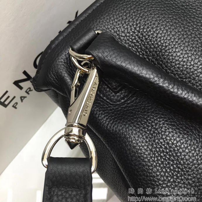 GlVENCHY紀梵希 潘多拉 黑色綿羊皮 銀色五金 100%純棉布 黑色 可手提 肩背  tsg1078